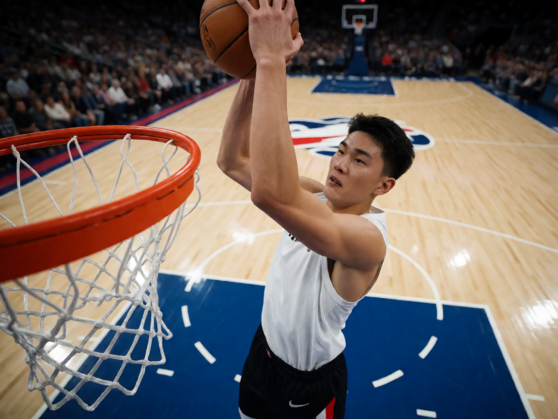 NBA球员在篮下强攻的精彩瞬间，展现篮球对抗张力